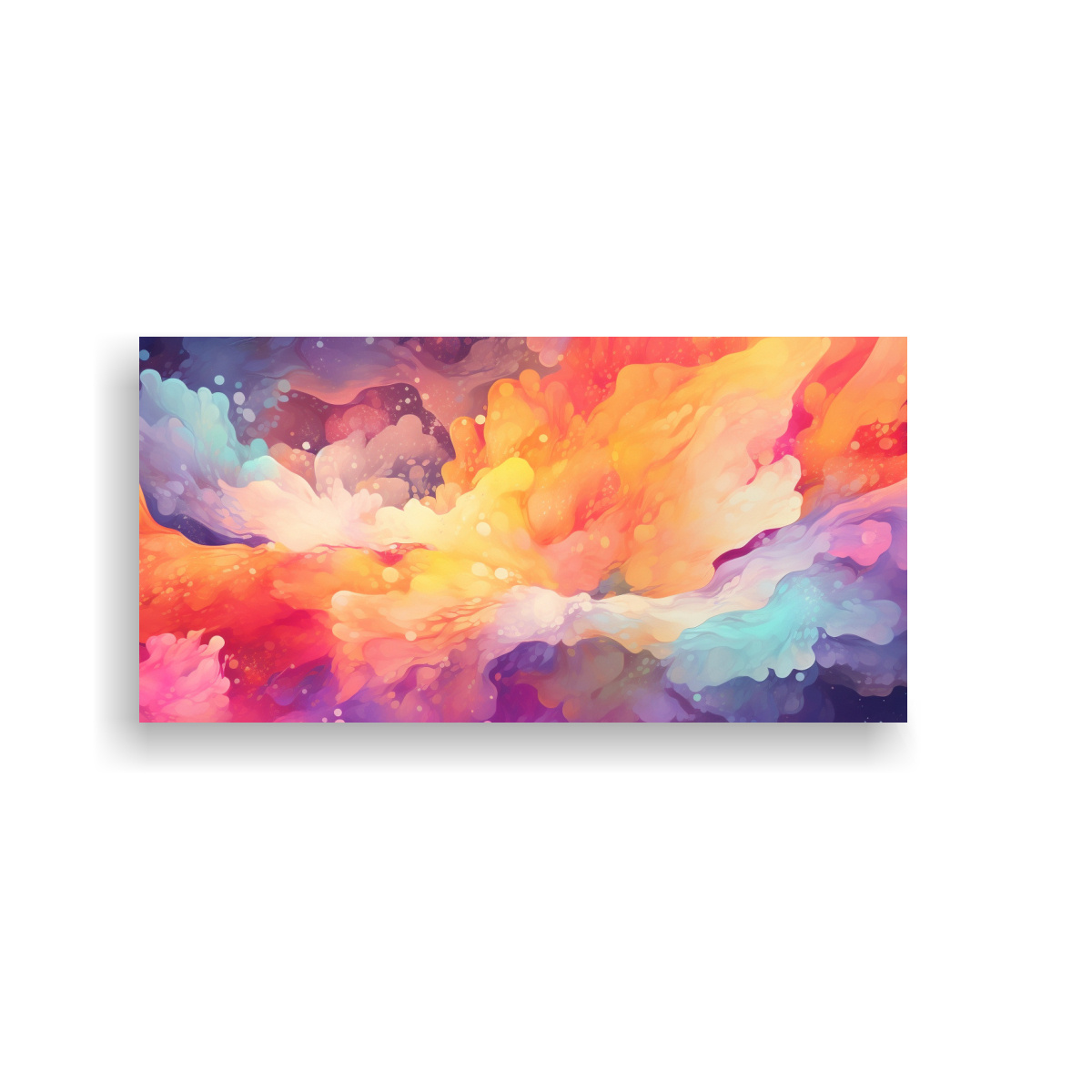 PINTURA ABSTRACTA CON FINAS LÍNEAS EN GAMA DE 40X20 CM - 1