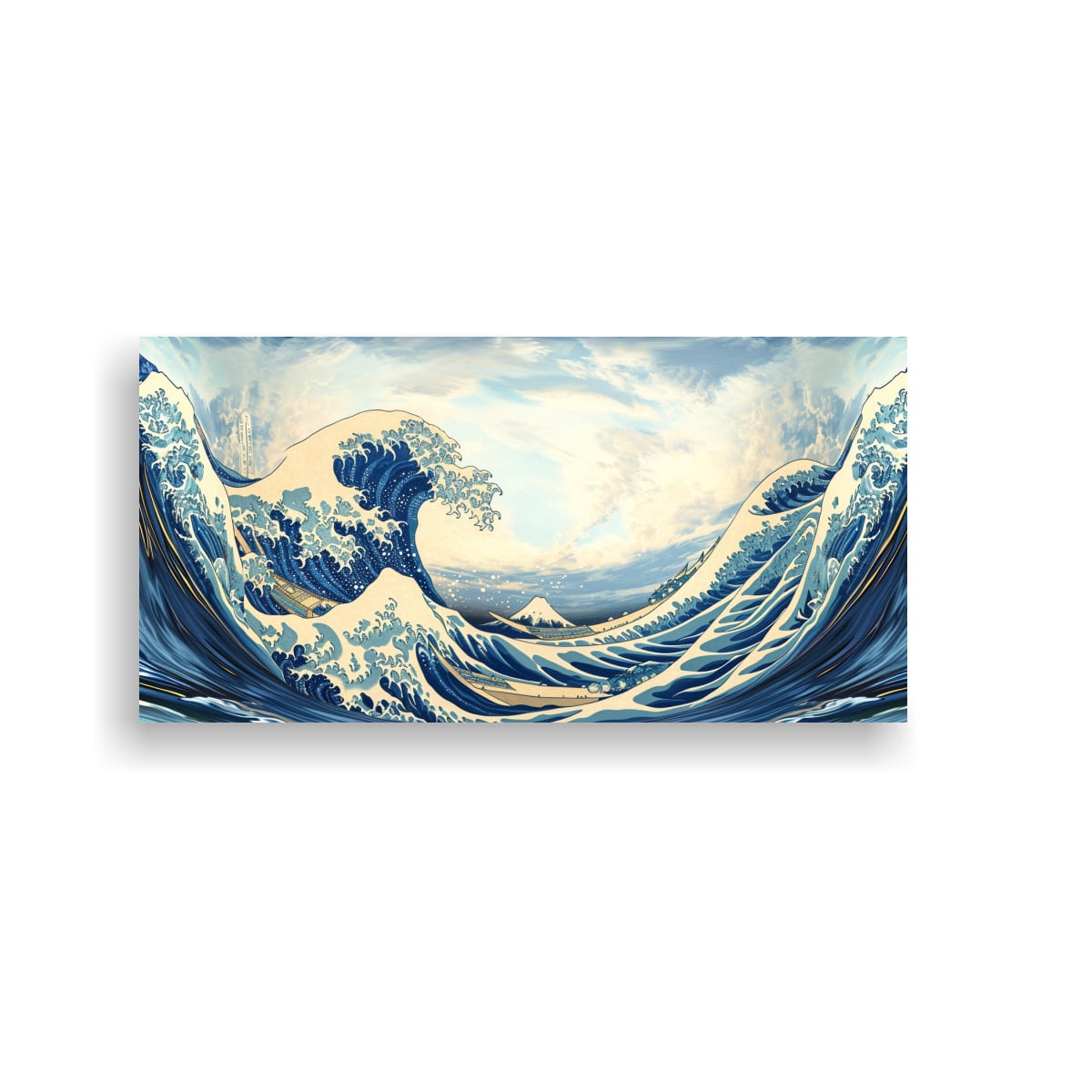CUADRO INSPIRADOR ONDAS HOKUSAI PROYECCIÓN 160X80 CM - 1