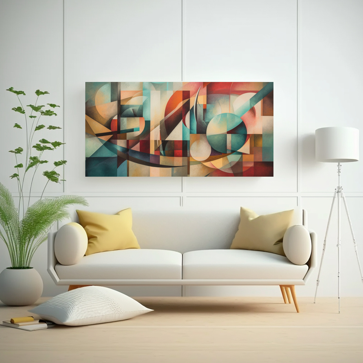 CUADRO MODERNO DE ARTE ABSTRACTO INTENSO PARA 160X80 CM - 2