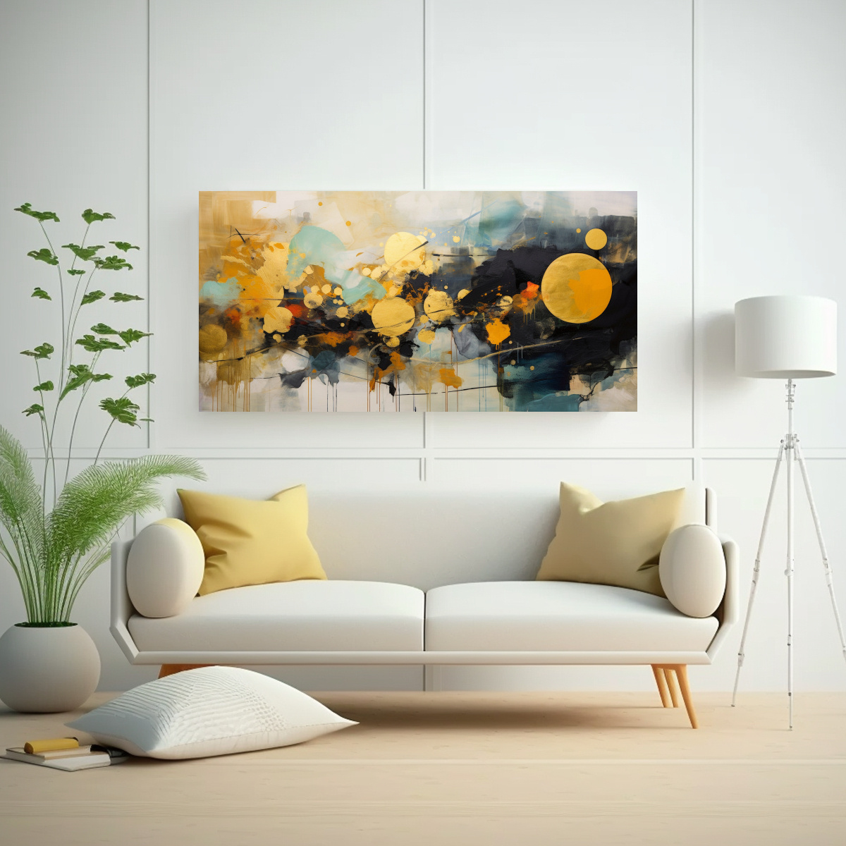 PINTURAS ABSTRACTAS CONTEMPORÁNEAS INSPIRADAS EN 120X60 CM - 2