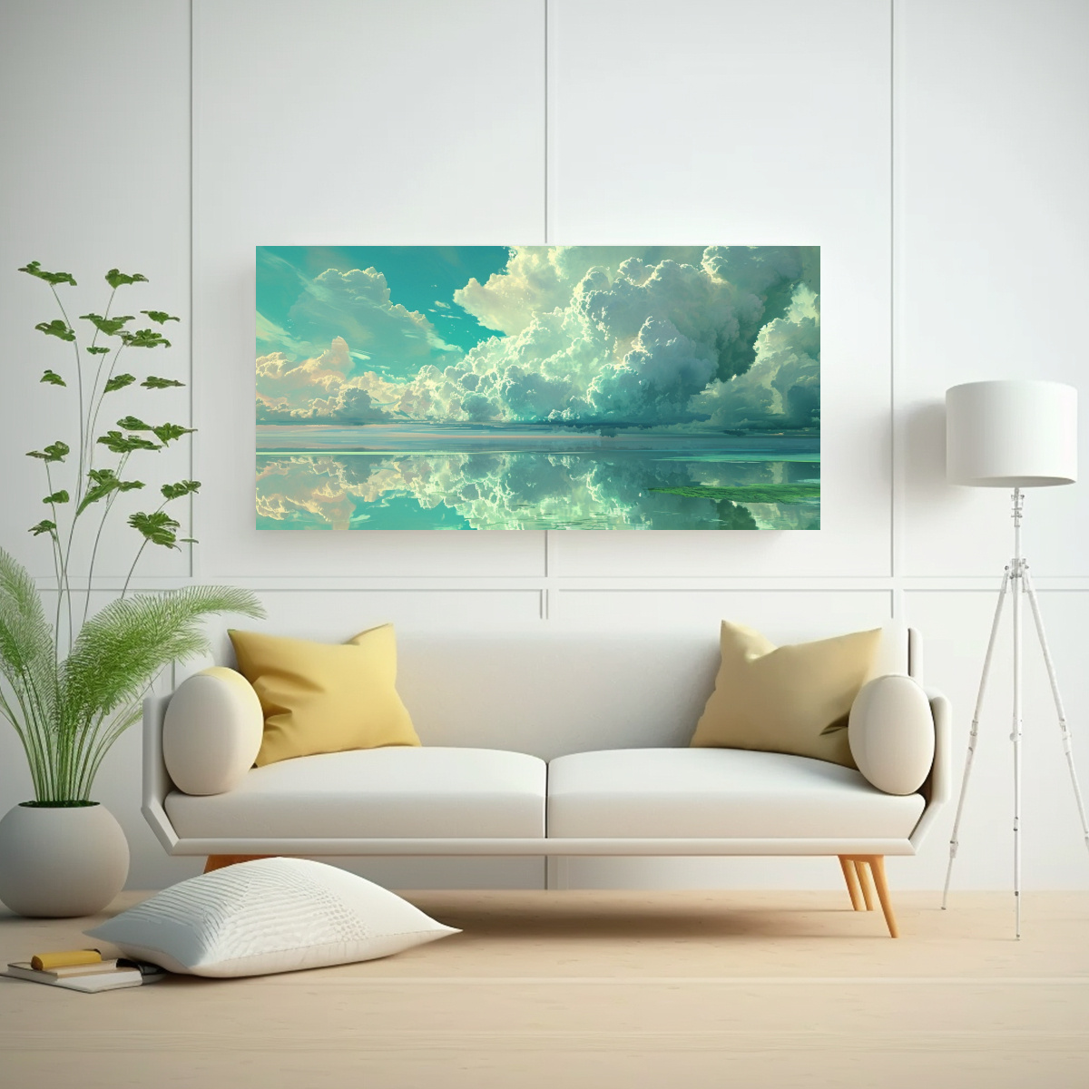 CUADROS DECORATIVOS VANGUARDIA ENIGMÁTICA, NUBES 120X60 CM - 2