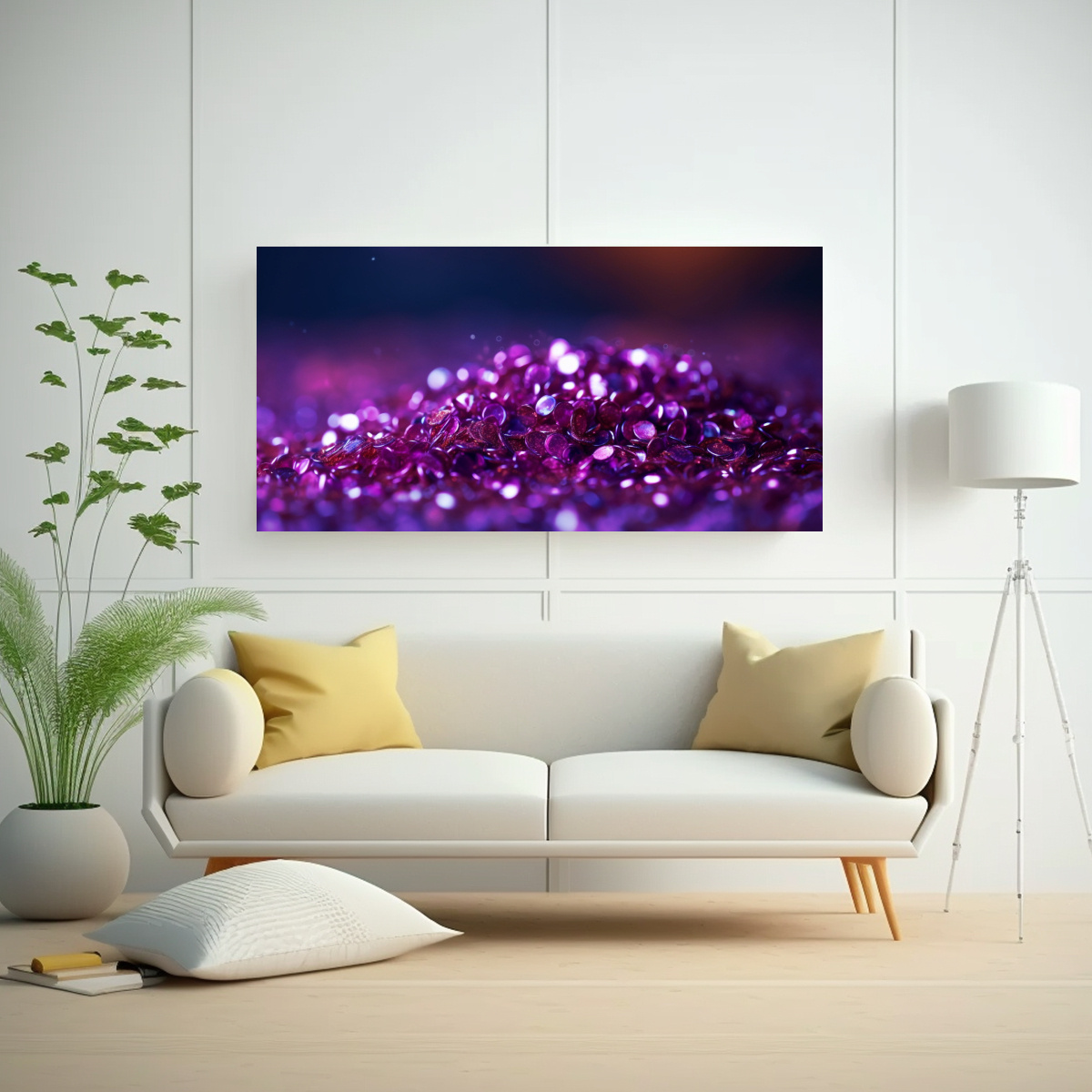 FOTOGRAFÍA 4K PÚRPURA BRILLO PROFUNDIDAD EN 60X30 CM - 2