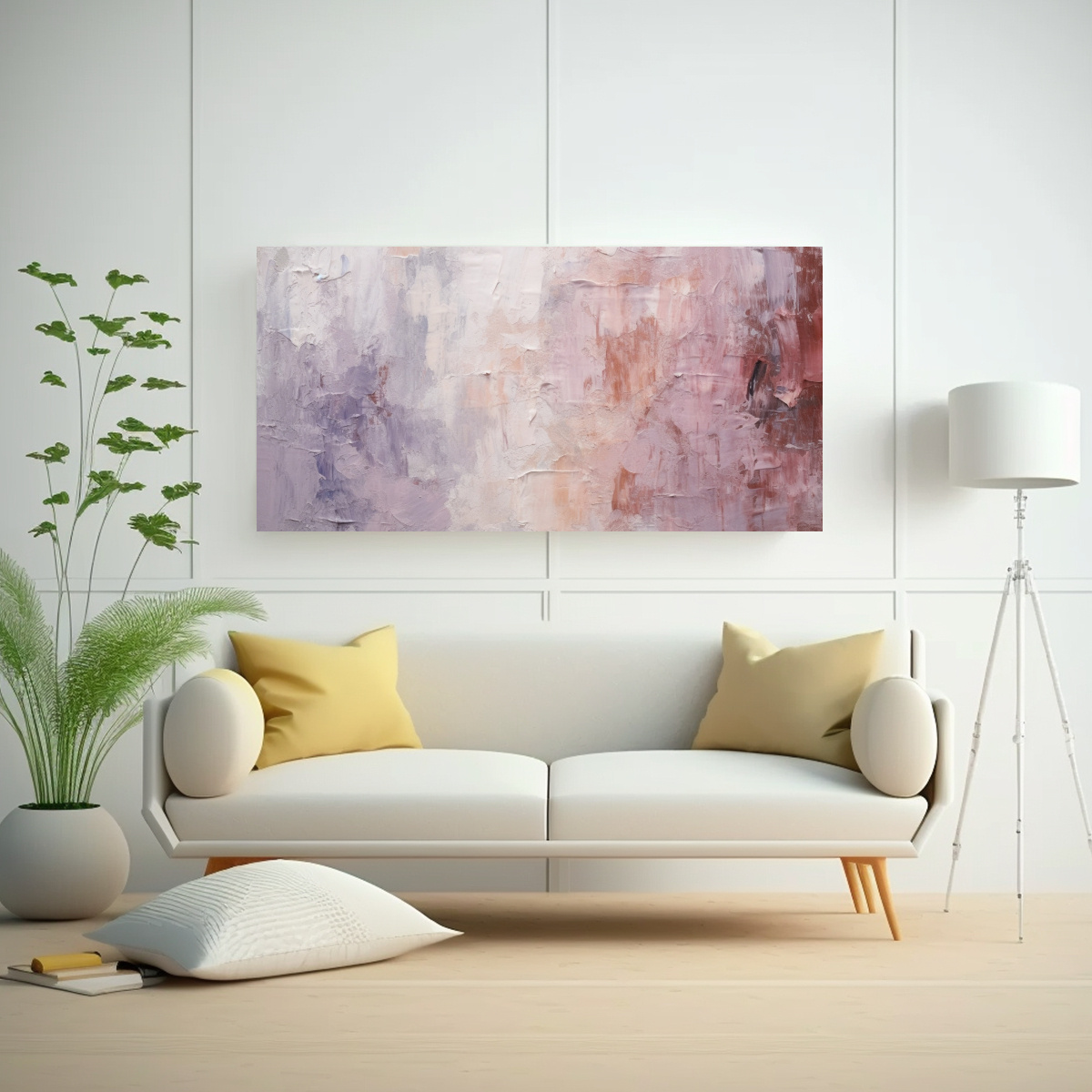 PINTURA ABSTRACTA MINIMALISTA EFECTO VISUAL PARA 120X60 CM - 2