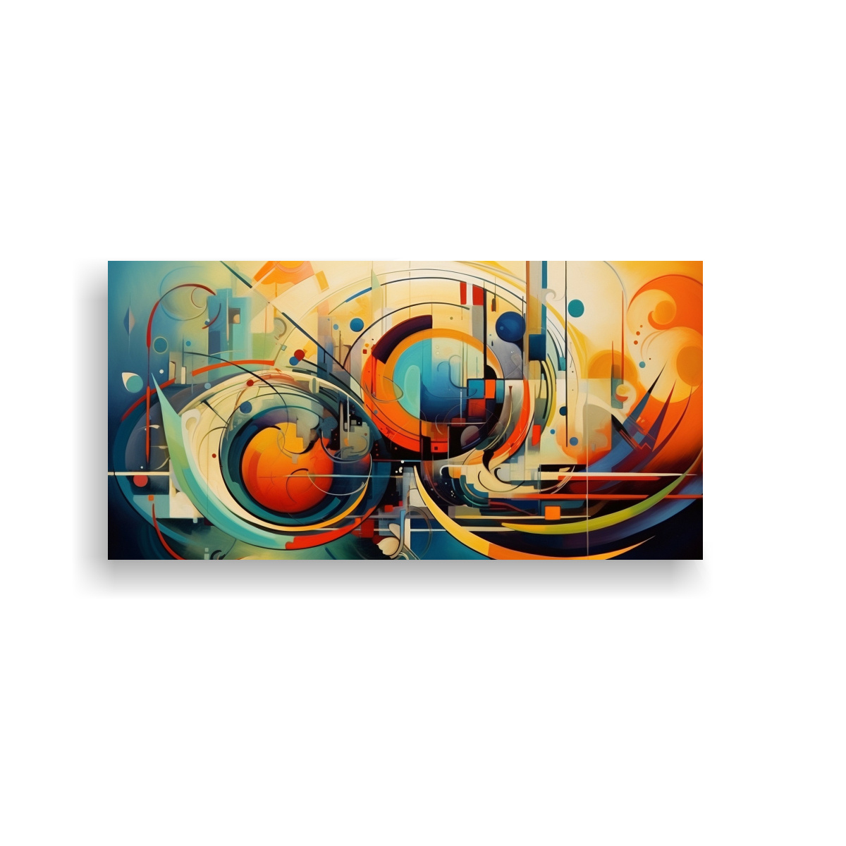 CUADROS ABSTRACTOS ARTE POP PARA DECORACIÓN DE 40X20 CM - 1