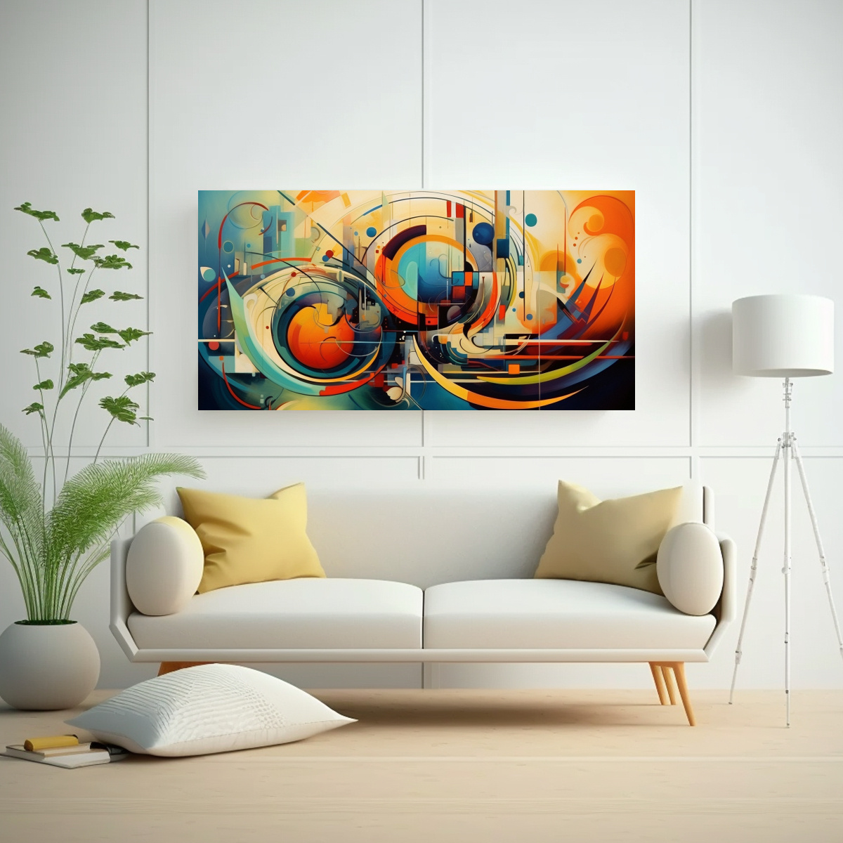 CUADROS ABSTRACTOS ARTE POP PARA DECORACIÓN DE 40X20 CM - 2