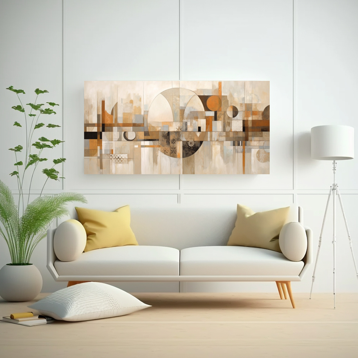 CUADRO MODERNO GEOMÉTRICO Y BOHEMIO PARA 40X20 CM - 2