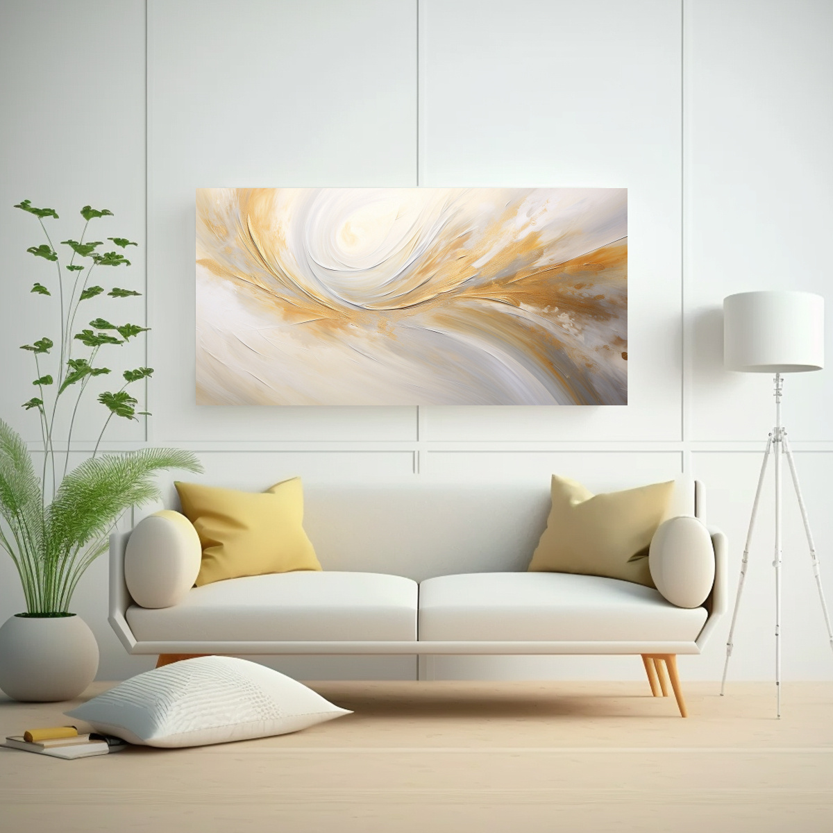 CUADROS DECORATIVOS MODERNOS ABSTRACTOS EN TONOS 120X60 CM - 2