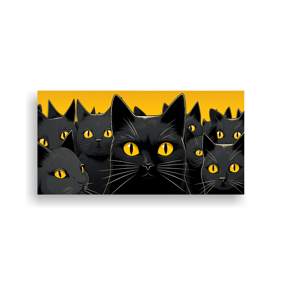 PINTURAS DECORATIVAS DE IMPACTO VISUAL CON GATOS 80X40 CM - 1