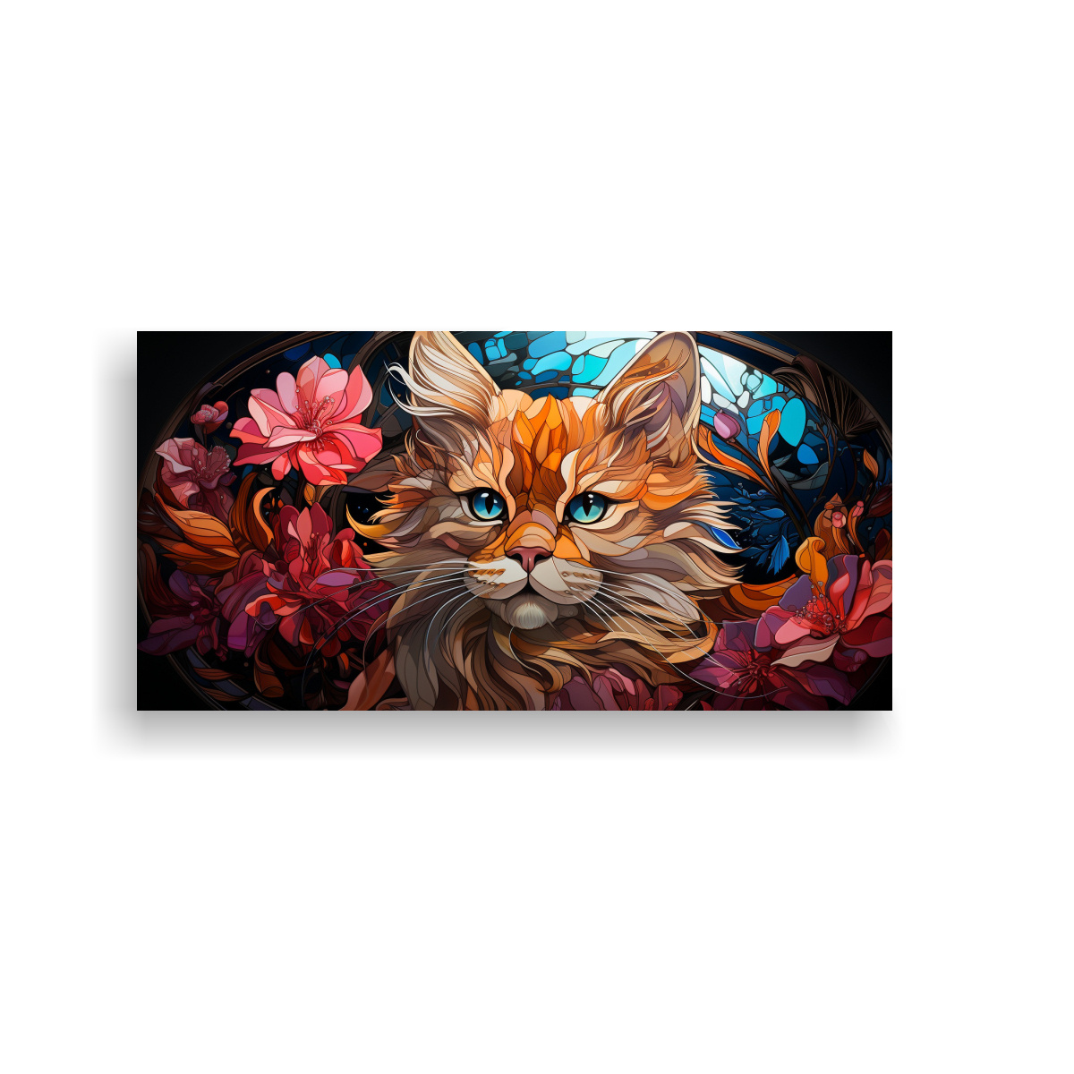 PINTURAS DECORATIVAS DE GATOS SONRIENTES EN 120X60 CM - 1
