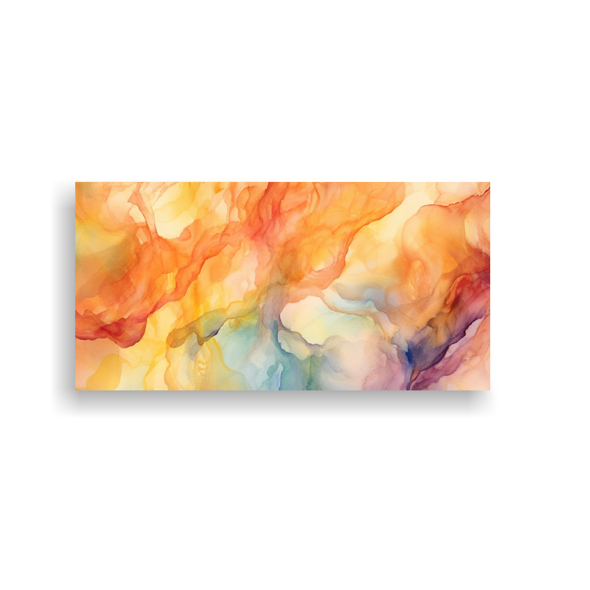 PINTURAS DECORATIVAS EN PAPEL ACUARELA EN TONOS 100X50 CM - 1