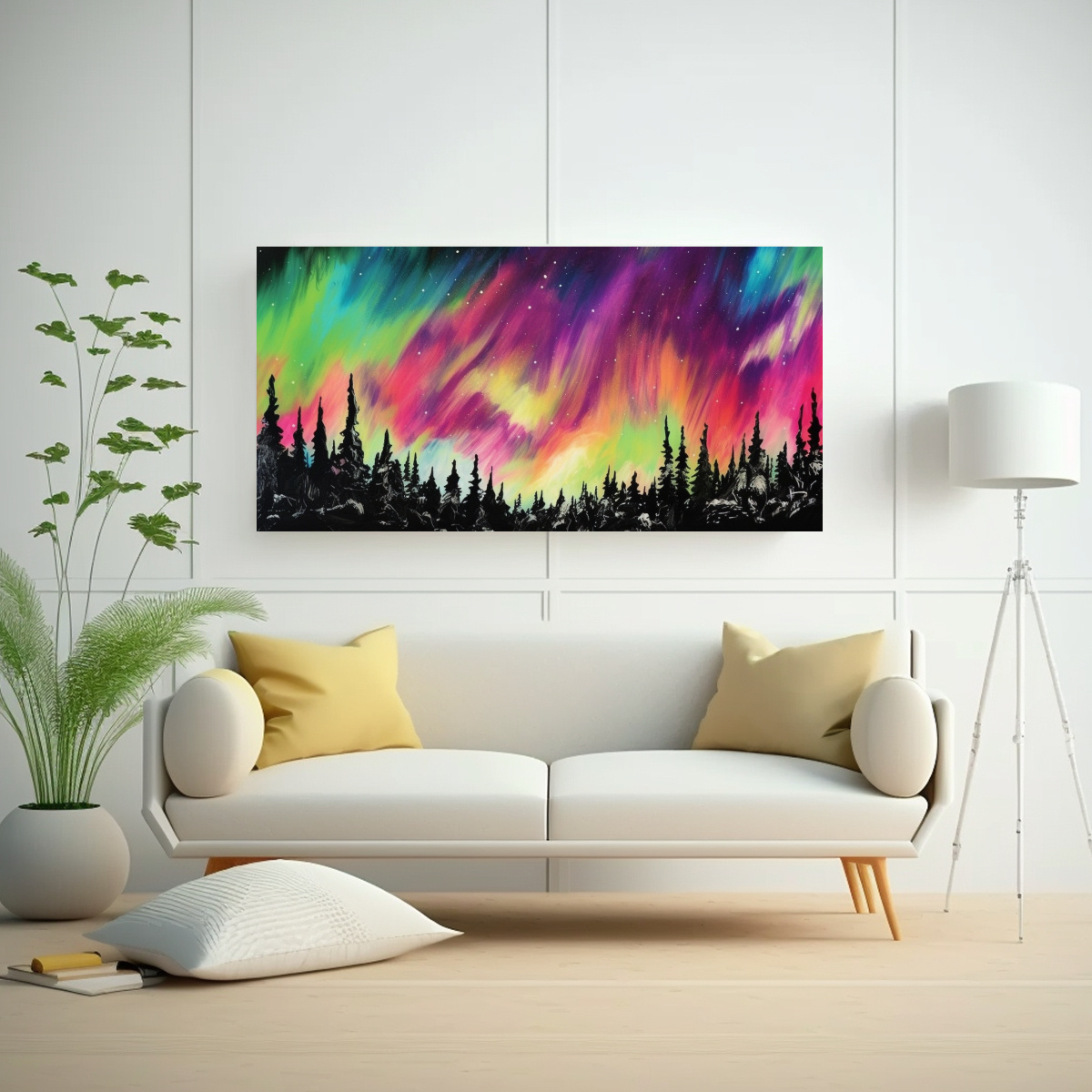 PINTURAS DE PARED ESTILO ANDY WARHOL AURORA BOREAL 100X50 CM - 2