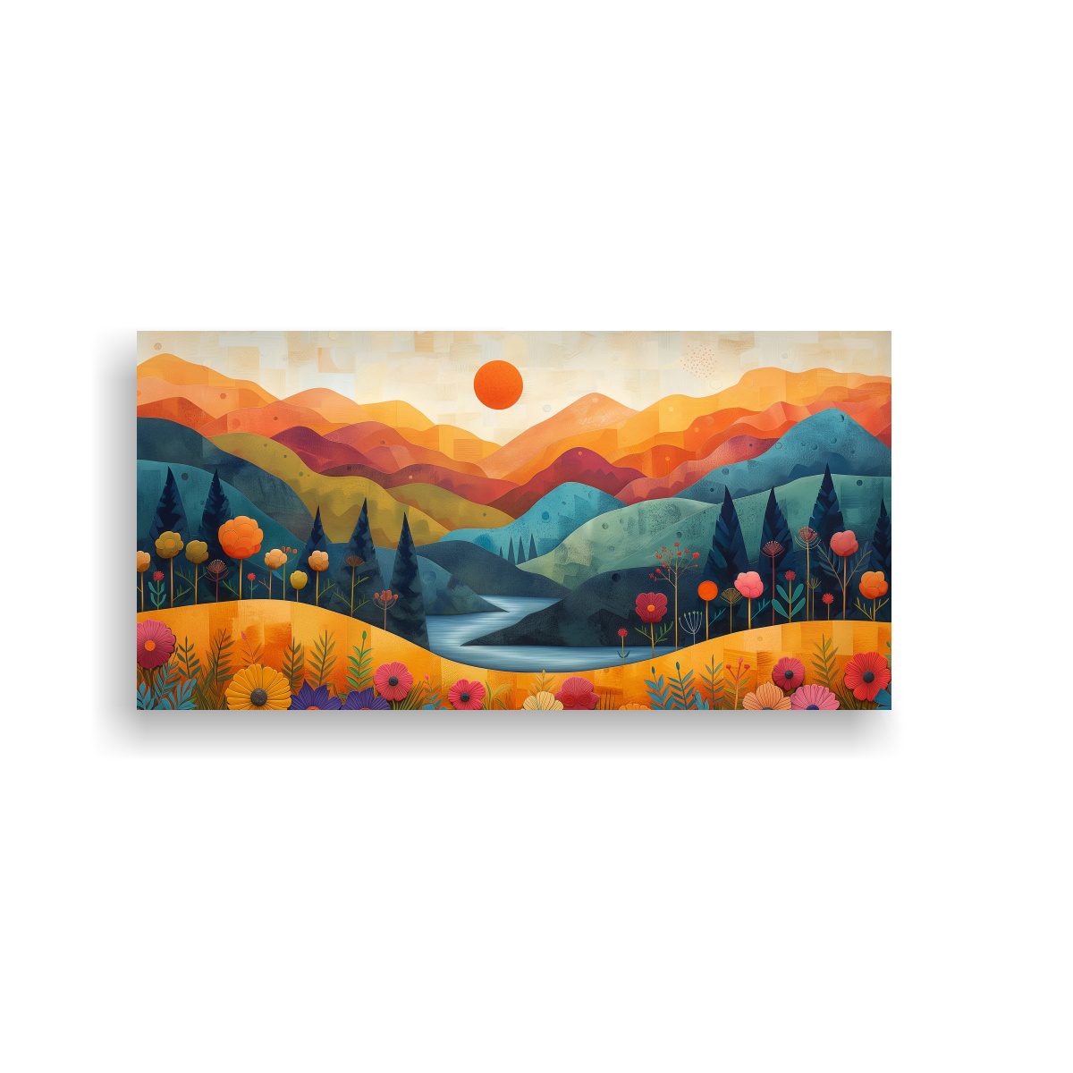 CUADRO MODERNO DE PAISAJE NATURAL FANTÁSTICO 160X80 CM - 1