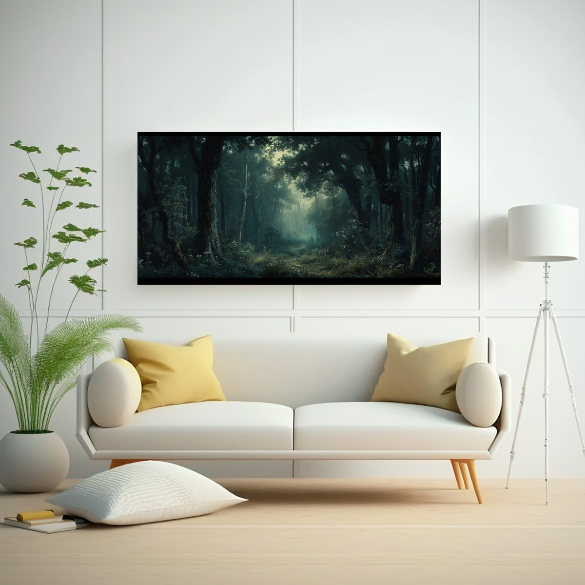 PINTURAS ABSTRACTAS OSCURO CON TEMÁTICA DE 140X70 CM - 2
