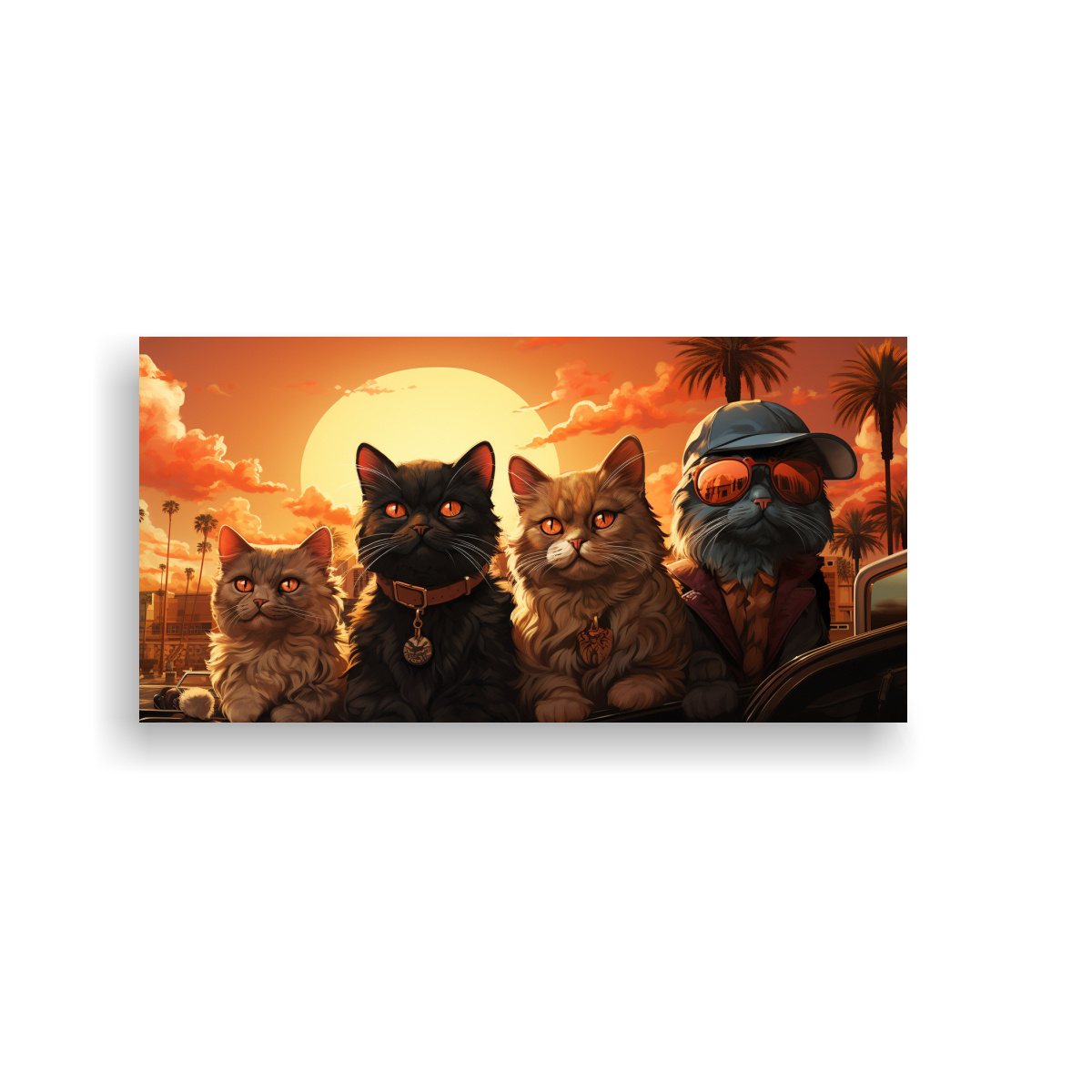 CUADRO CLÁSICA DE GATITOS DE CALIFORNIA EN 80X40 CM - 1