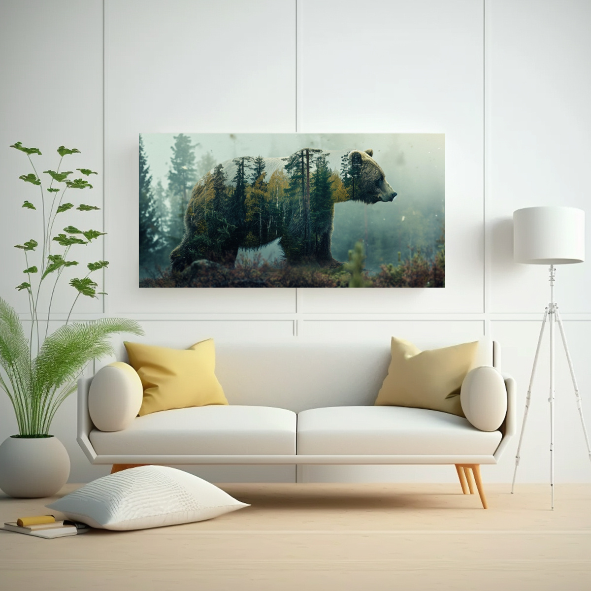 PINTURAS DECORATIVAS ARTE FORMA JUVENILES OSO 80X40 CM - 2