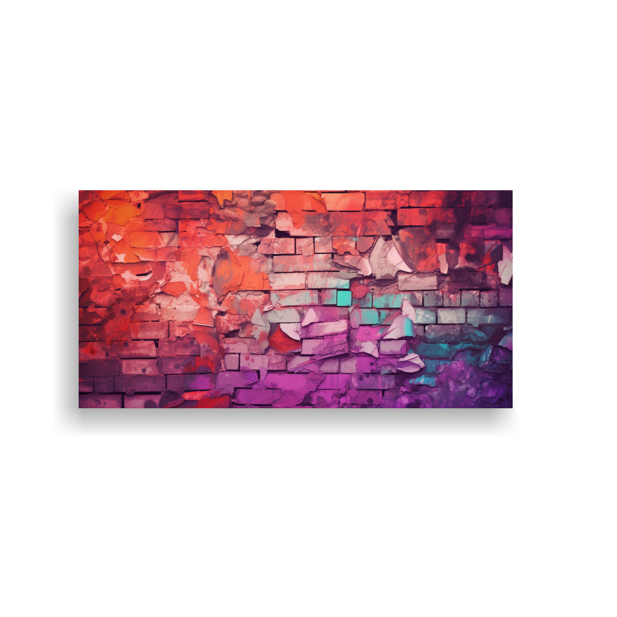 CUADRO COLORES MAGENTA PÚRPURA ROJO MARRÓN 80X40 CM - 1