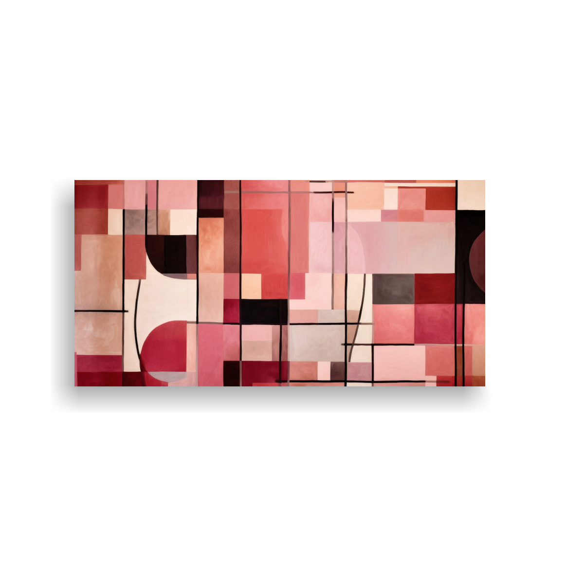 TAPETE ROSA CLARO ROSA OSCURO BEIGE CON 60X30 CM - 1