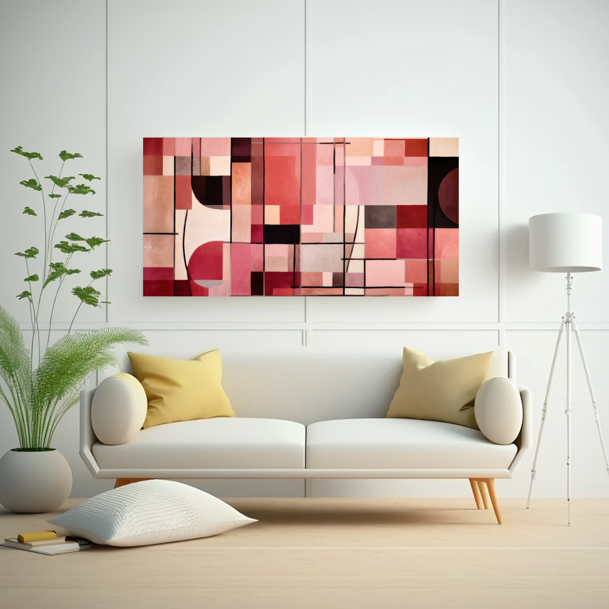 TAPETE ROSA CLARO ROSA OSCURO BEIGE CON 60X30 CM - 2