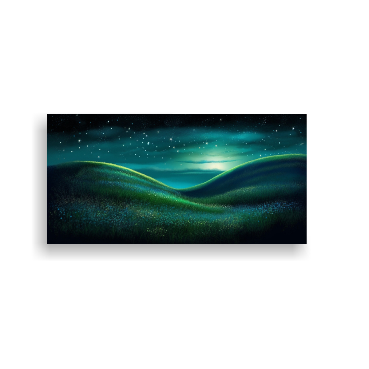 PINTURA LIENZO VINTAGE PARA CUARTO: NOCHE 140X70 CM - 1