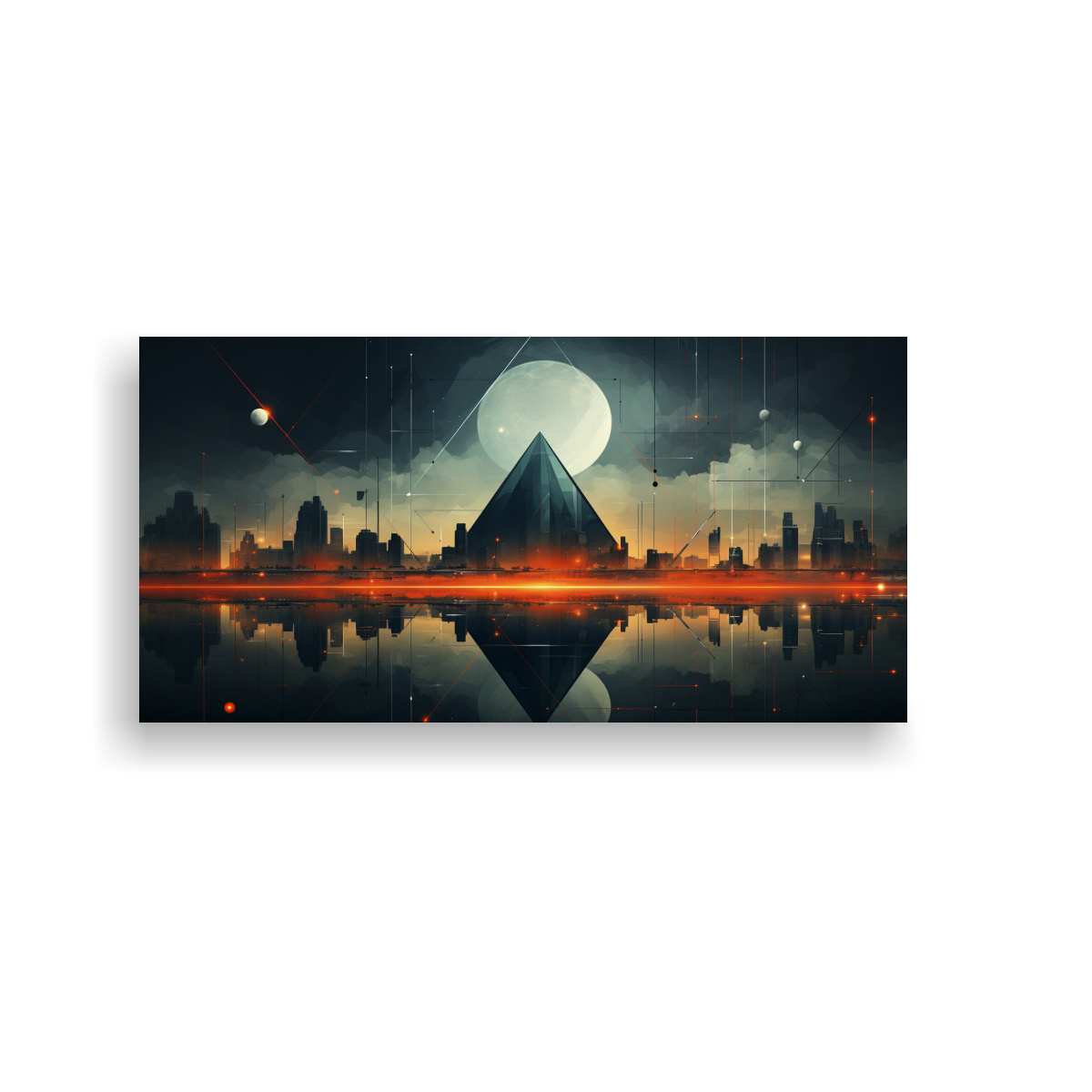 FONDO GEOMÉTRICO ACUARELA, LÍNEAS SIMPLES PARA 60X30 CM - 1