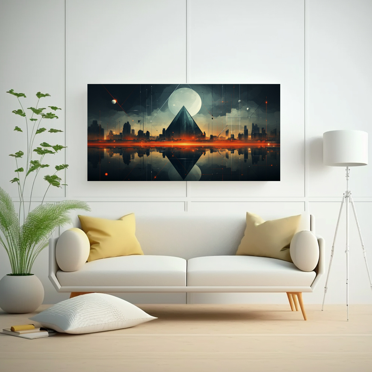 FONDO GEOMÉTRICO ACUARELA, LÍNEAS SIMPLES PARA 60X30 CM - 2