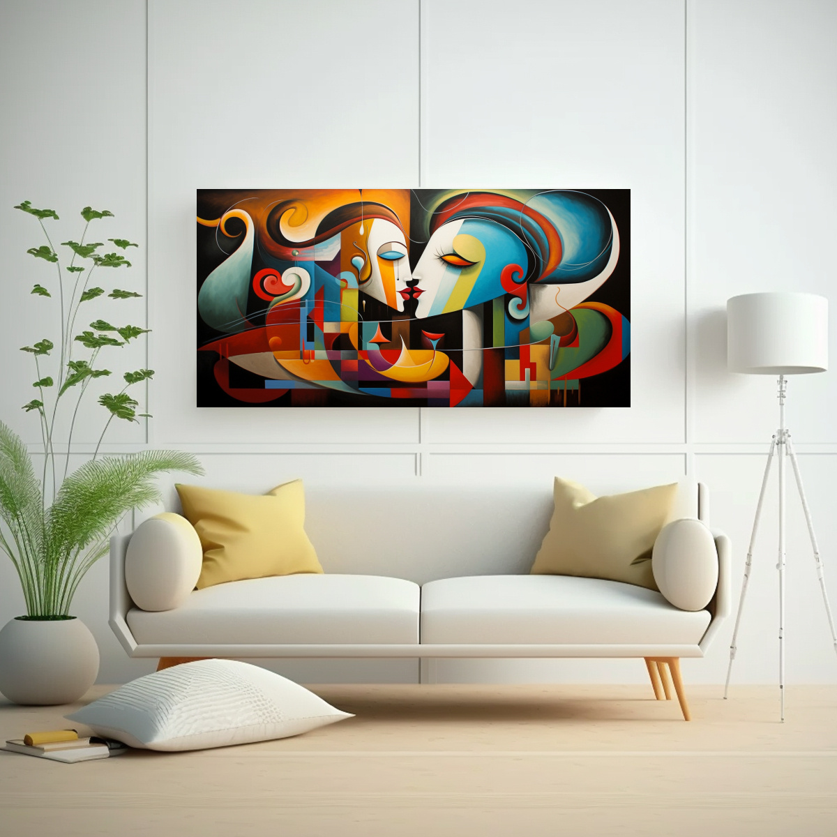 CUADROS ABSTRACTOS ESTILO GALERÍA PARA 160X80 CM - 2