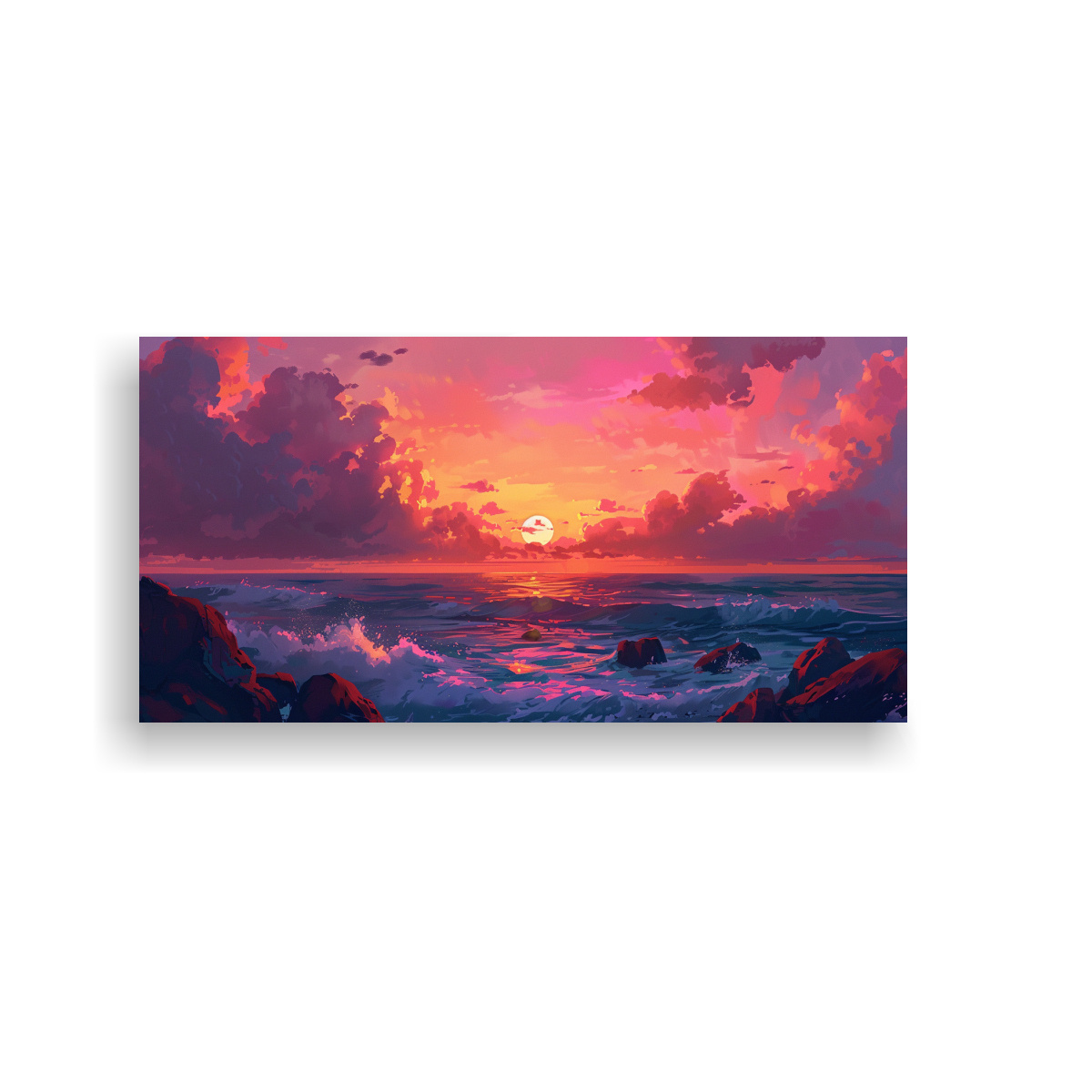 PINTURA DE DECORACIÓN ESTILO ANIME REALISTA: 80X40 CM - 1
