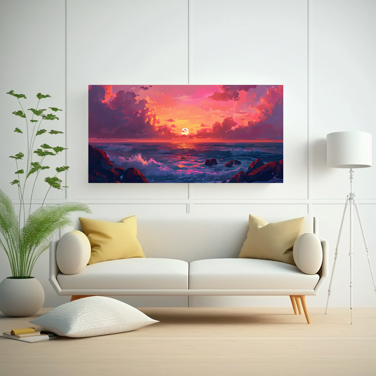 PINTURA DE DECORACIÓN ESTILO ANIME REALISTA: 80X40 CM - 2