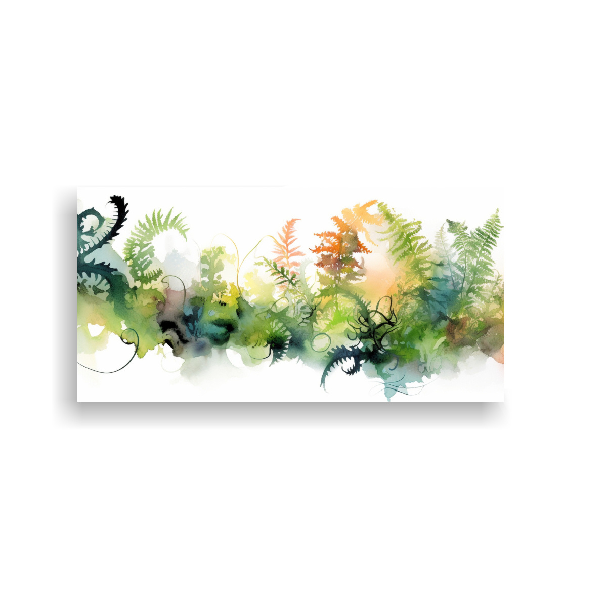 CUADROS DE DECORACIÓN CON HELECHOS FRACTALES EN 40X20 CM - 1