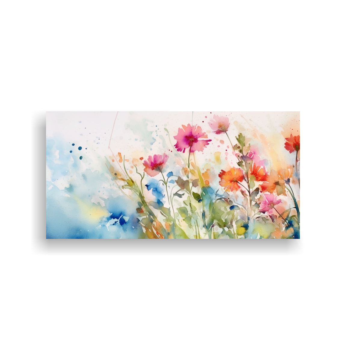 CUADROS DECORATIVOS ABSTRACTOS DE ACUARELA CON 40X20 CM - 1