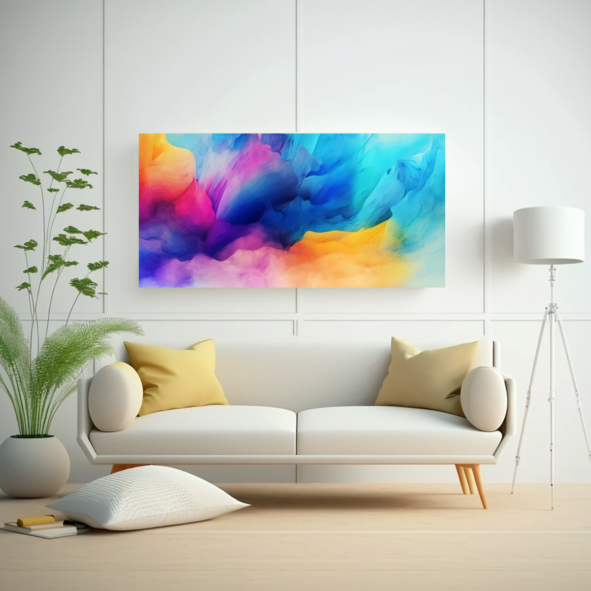 FONDO ACUARELA ABSTRACTA CON SALPICADURAS DE AGUA. 120X60 CM - 2