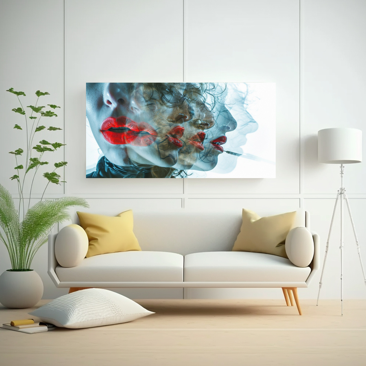 CUADROS DECORATIVOS URBANO CONCEPTUAL: LABIOS 60X30 CM - 2