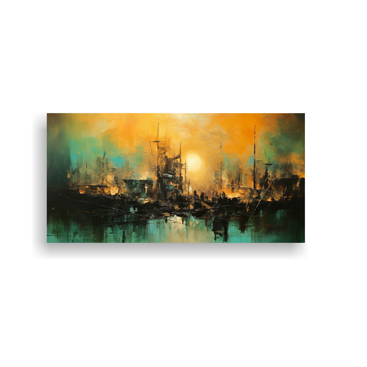 PINTURAS ABSTRACTAS CONTEMPORÁNEAS DE CANVA 40X20 CM - 1