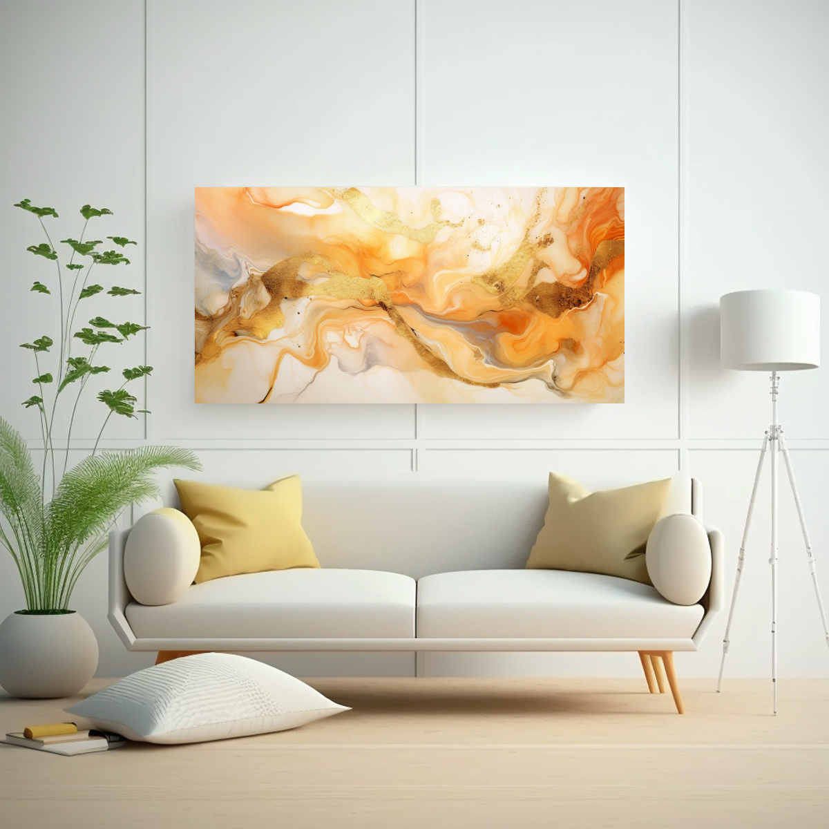 PINTURAS DECORATIVAS ACUARELA ABSTRACTA 80X40 CM - 2