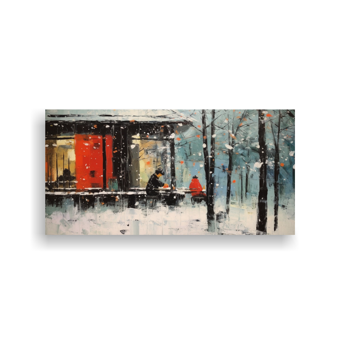 CUADRO INSPIRADOR DE WU GUANZHONG: ARTE 40X20 CM - 1