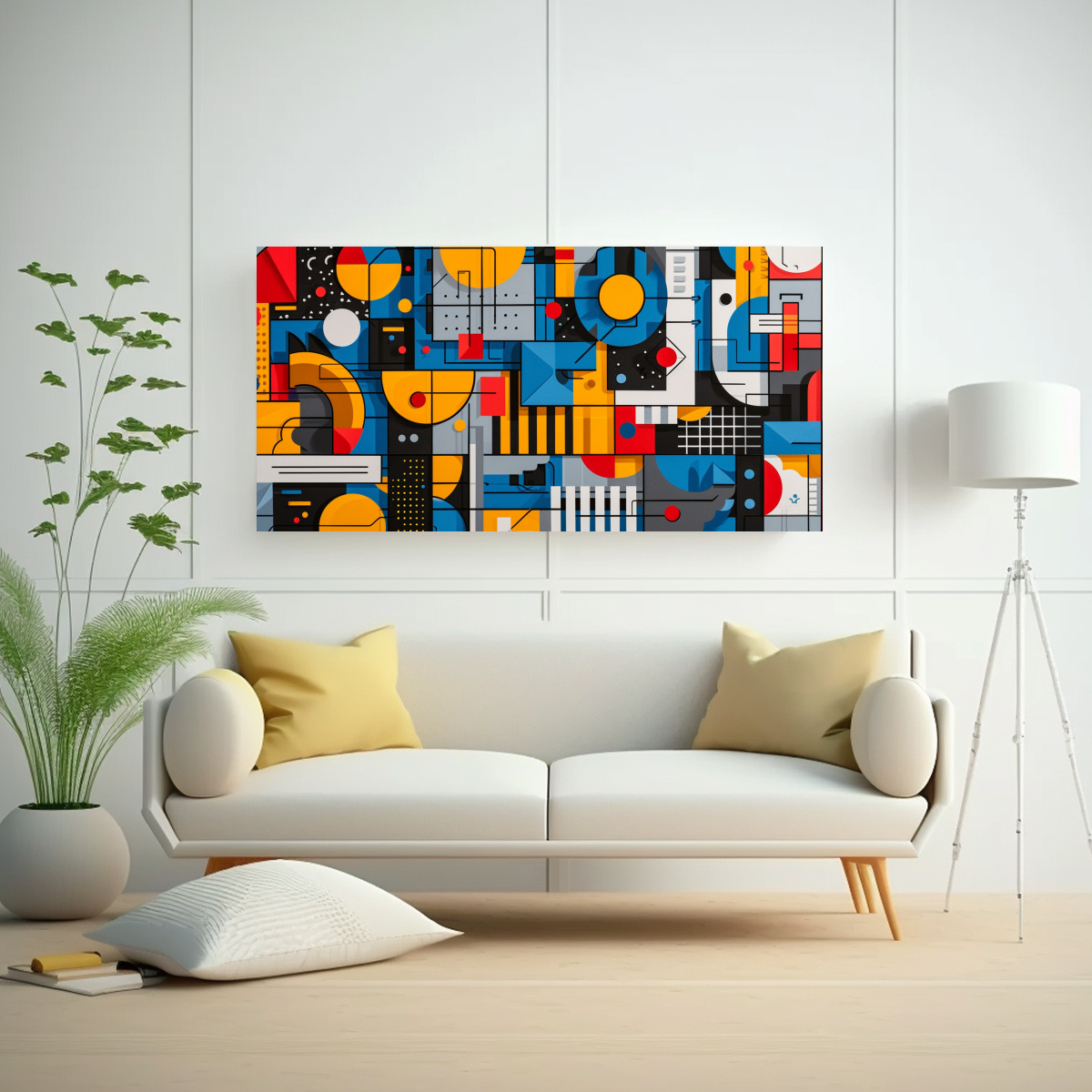 DIBUJO ARTÍSTICO CON ELEMENTOS GEOMÉTRICOS EN 160X80 CM - 2