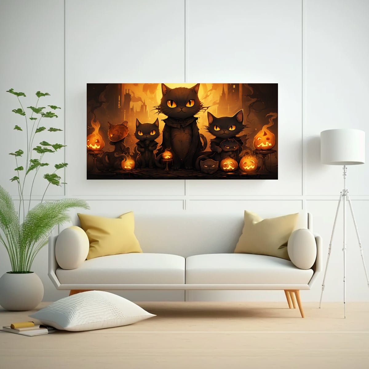 CUADRO DECORATIVO: CUADRO ARTÍSTICA CON MUCHOS 120X60 CM - 2