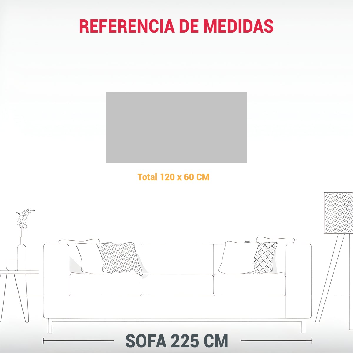 CUADRO DECORATIVO: CUADRO ARTÍSTICA CON MUCHOS 120X60 CM - 3