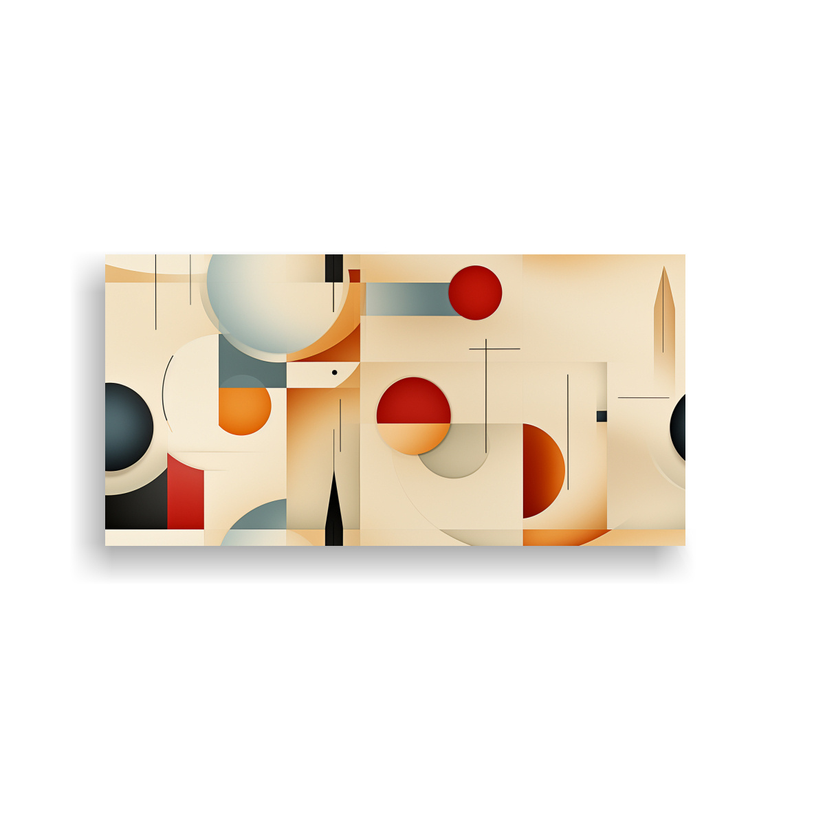 CUADROS DECORATIVOS CON FORMAS ABSTRACTAS Y 80X40 CM - 1