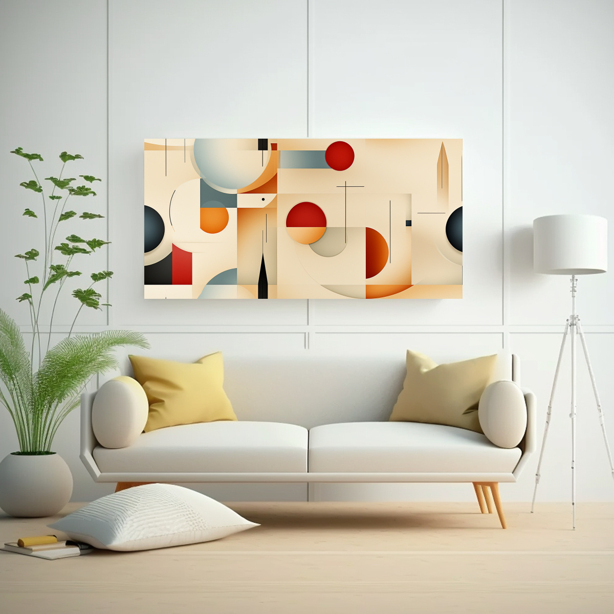 CUADROS DECORATIVOS CON FORMAS ABSTRACTAS Y 80X40 CM - 2