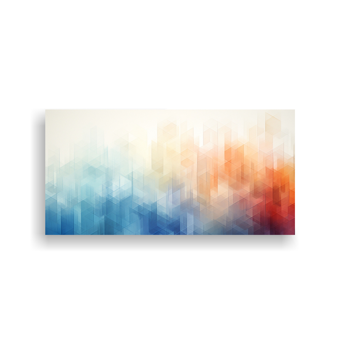 CUADRO ABSTRACTO GEOMÉTRICO DE LÍNEAS FINAS EN 60X30 CM - 1
