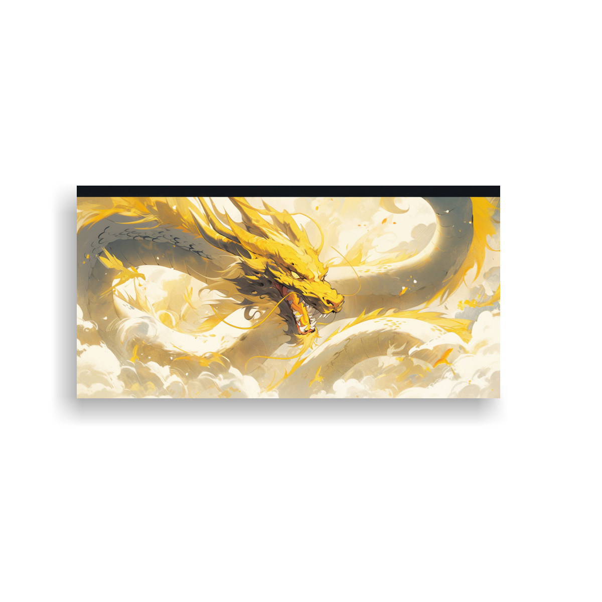 CUADRO DE LIENZO ESTILO GALERÍA: DRAGÓN 100X50 CM - 1