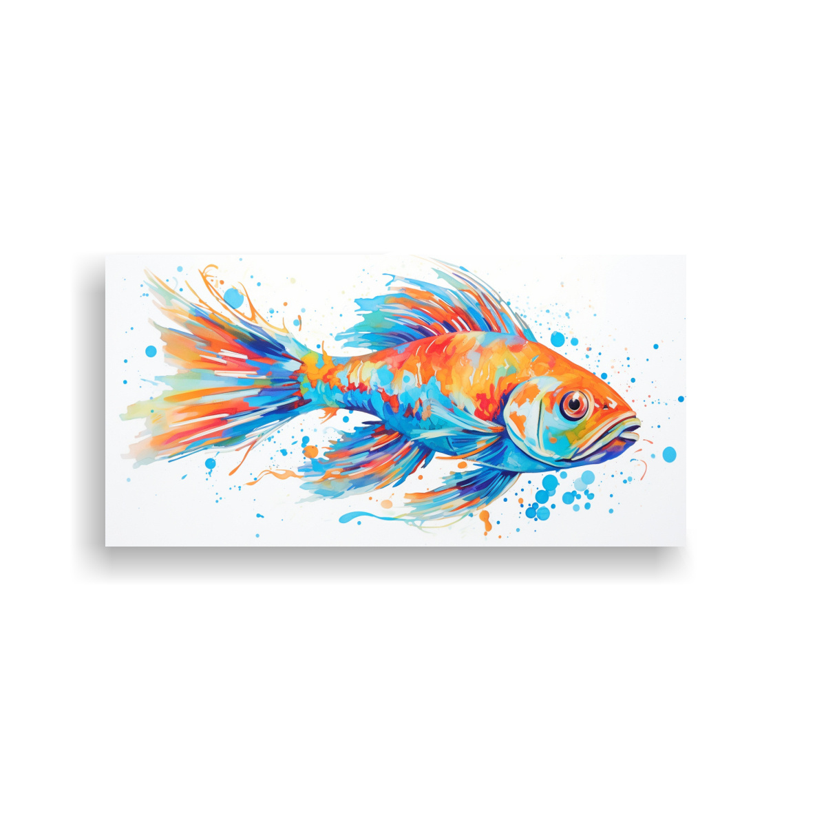 PINTURAS DECORATIVAS DE PECES DE AGUA SALADA EN 120X60 CM - 1