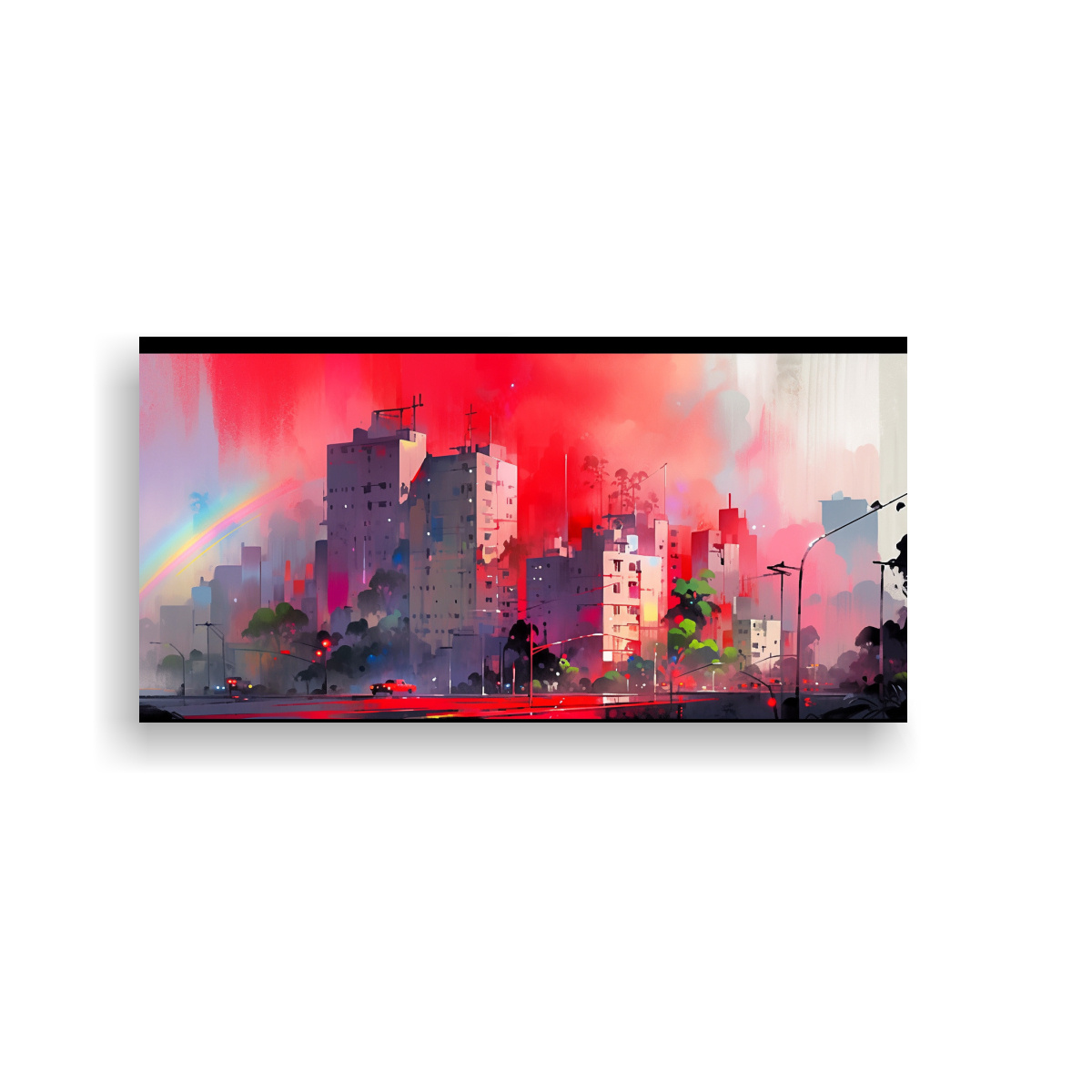 CUADRO ÚNICO DISEÑO EN SANTIAGO DE CHILE, 140X70 CM - 1