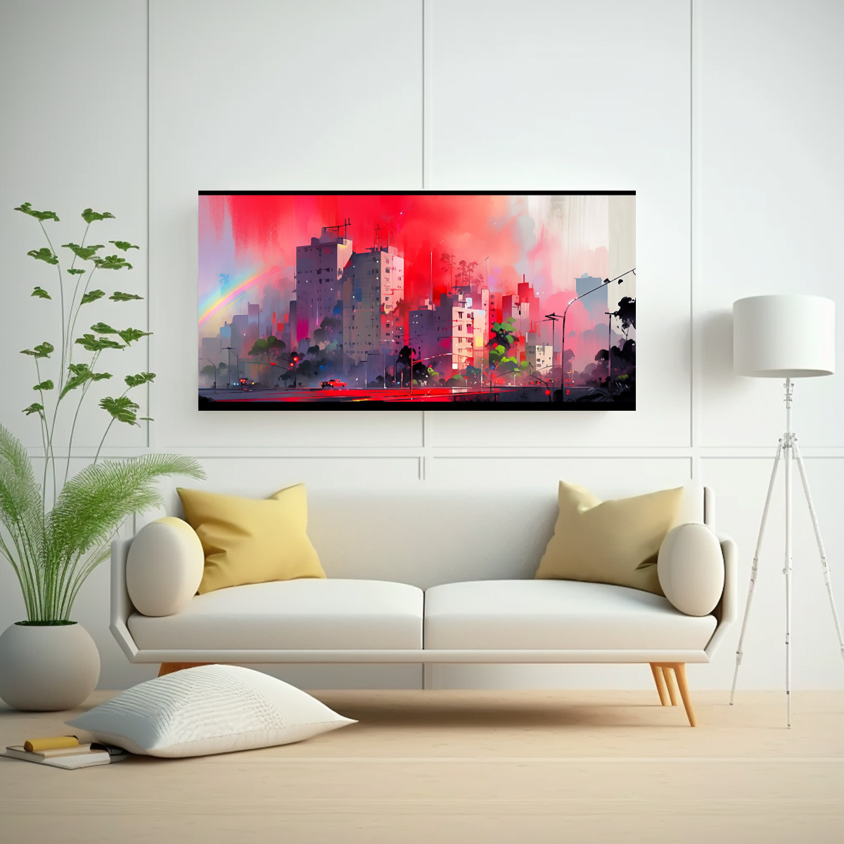 CUADRO ÚNICO DISEÑO EN SANTIAGO DE CHILE, 140X70 CM - 2