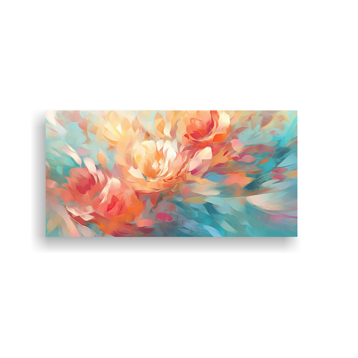 PINTURAS DECORATIVAS ABSTRACTAS BELLAS EN TONOS 60X30 CM - 1