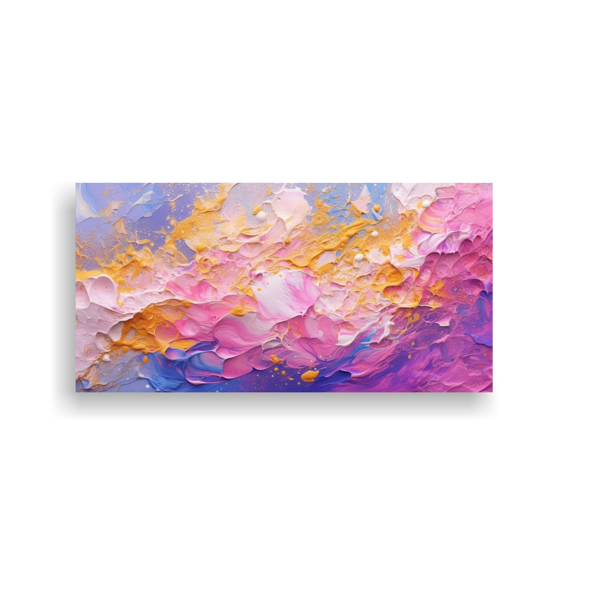 CUADRO TELA CANVAS DISEÑO ABSTRACTO FORMA 60X30 CM - 1