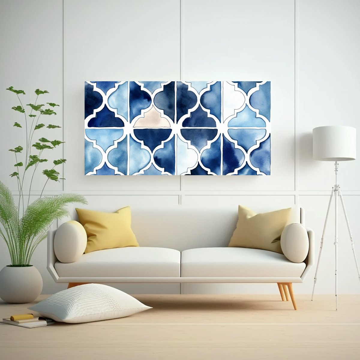 PATRÓN MARROQUÍ ONDULADO MINIMALISTA ARTE 120X60 CM - 2