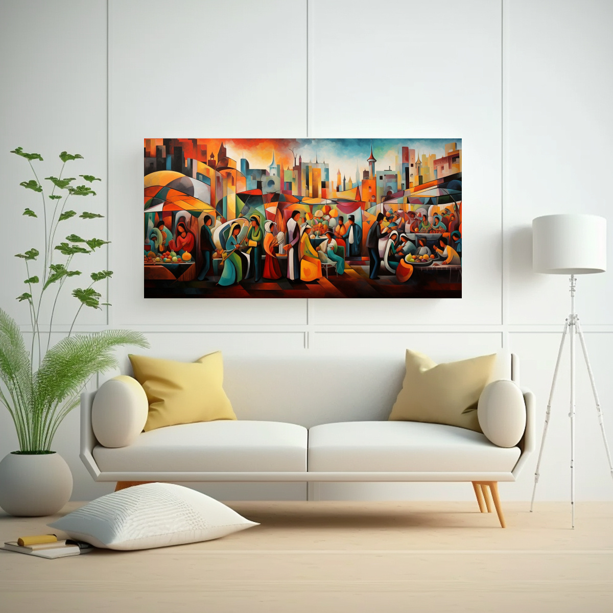 PINTURAS DECORATIVAS REPRESENTANDO ESCENA DE 100X50 CM - 2