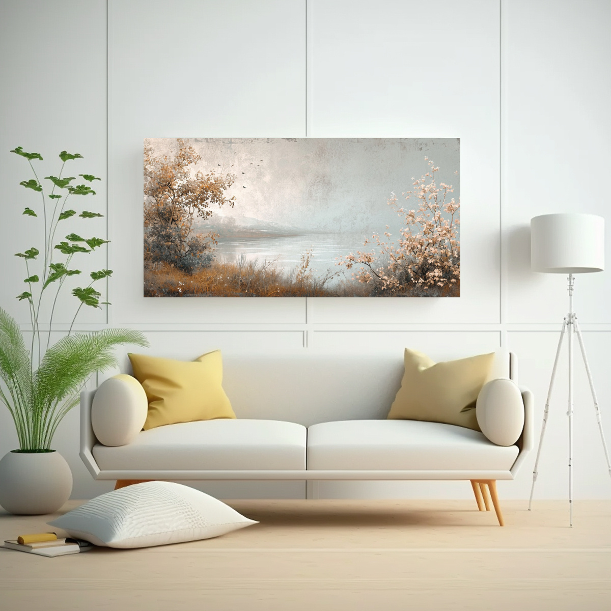 PAISAJE MINIMALISTA ISLANDÉS EN LIENZO: ARTE 80X40 CM - 2